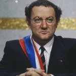 Portrait de Coluche lors de sa candidature aux élections présidentielles de 1981
